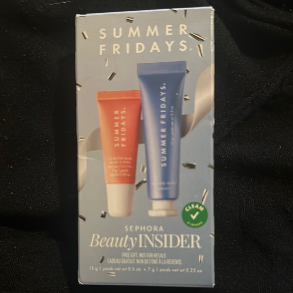 Summer Fridays Skincare Set - Jet lag mask and pink sugar lip butter balm.